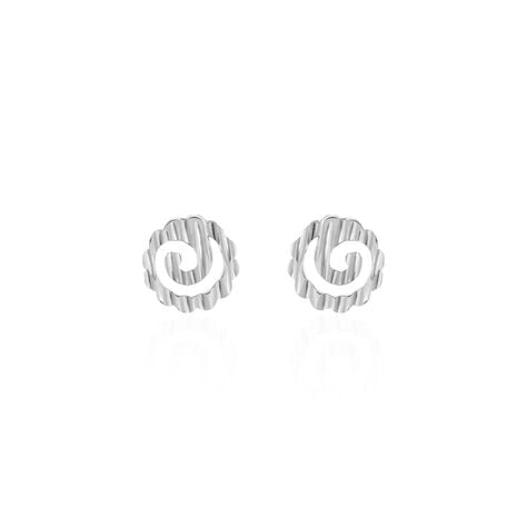 Boucles D'oreilles Puces Selima Argent Blanc - Puces Femme | Marc Orian