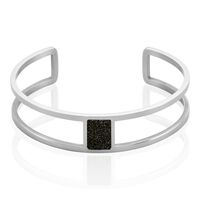 Bracelet Jonc Acier Blanc Maria