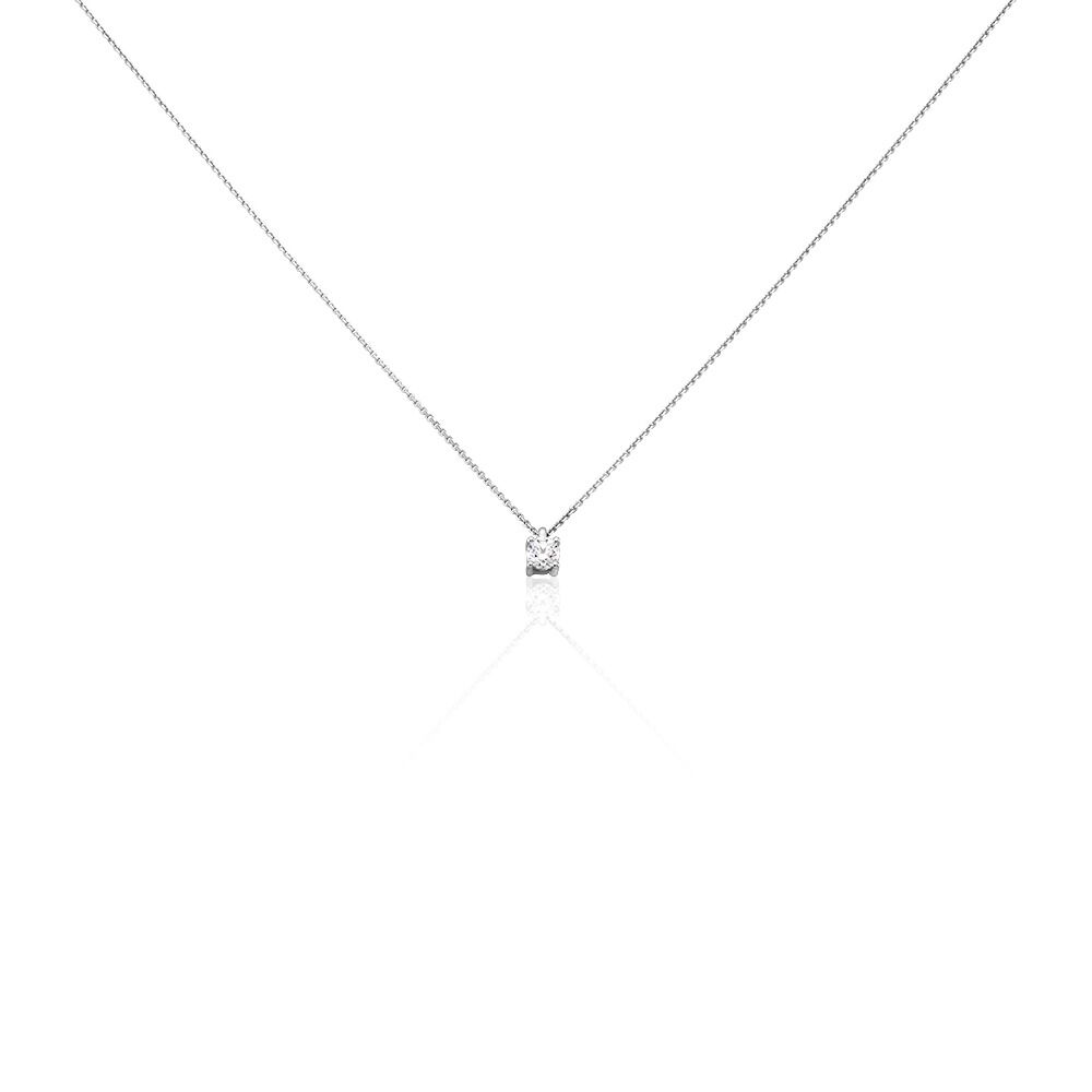 Collier Elfa Or Blanc Diamant - Colliers avec pierres Femme | Marc Orian