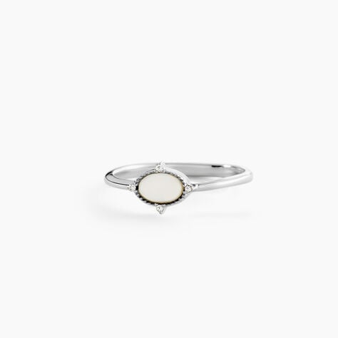 Bague Margot Argent Blanc Nacre Oxyde De Zirconium - Bijoux fantaisie Femme | Marc Orian