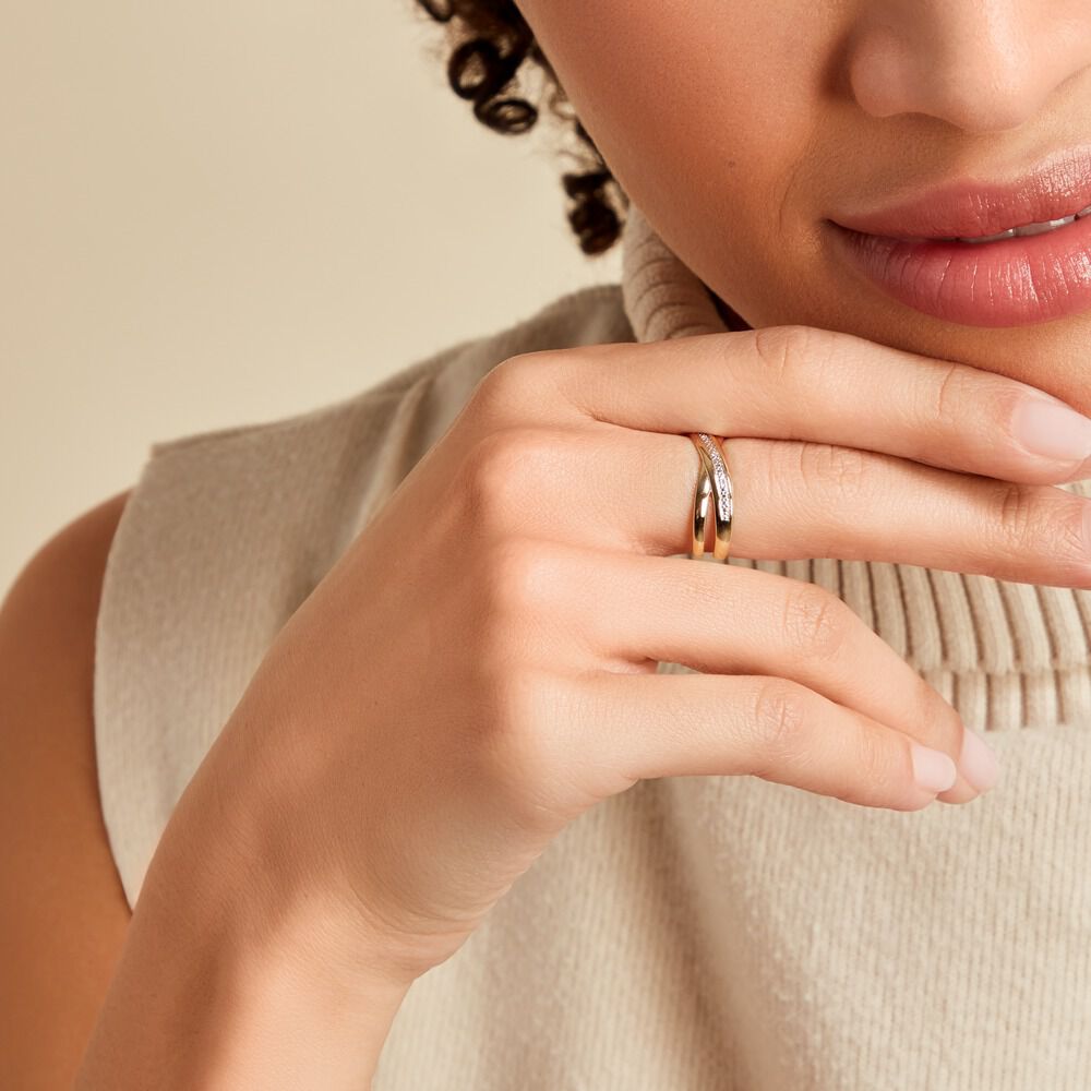 Bague femme croisée best sale