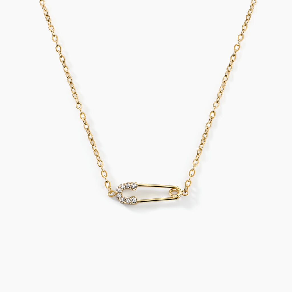 Collier Aurore Acier Dor&eacute;  Cristal - Colliers avec pierres Femme | Marc Orian
