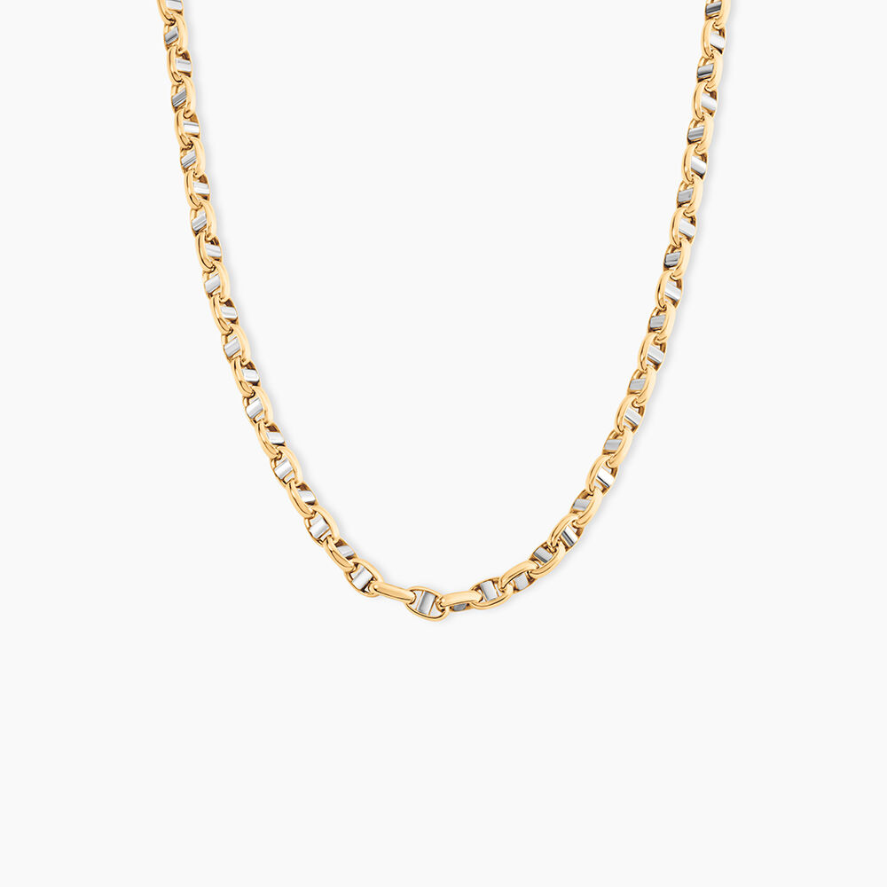 Collier Carlo Or Bicolore Maille Marine Ronde - Chaines Femme | Marc Orian