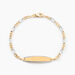 Bracelet Identit&eacute; Bartolomee Maille Alternee 1/3 Or Bicolore - Gourmettes Enfant | Marc Orian