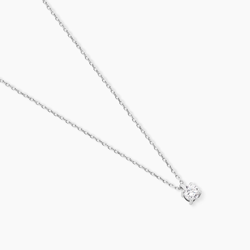 Collier Elfa Or Blanc Diamant - Colliers avec pierres Femme | Marc Orian