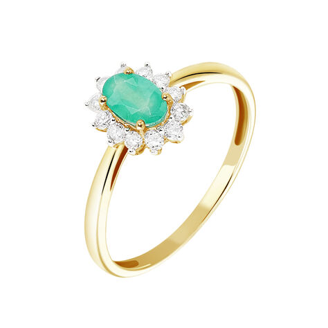 Bague Vladimir Or Jaune Emeraude Diamant - Bagues Femme | Marc Orian