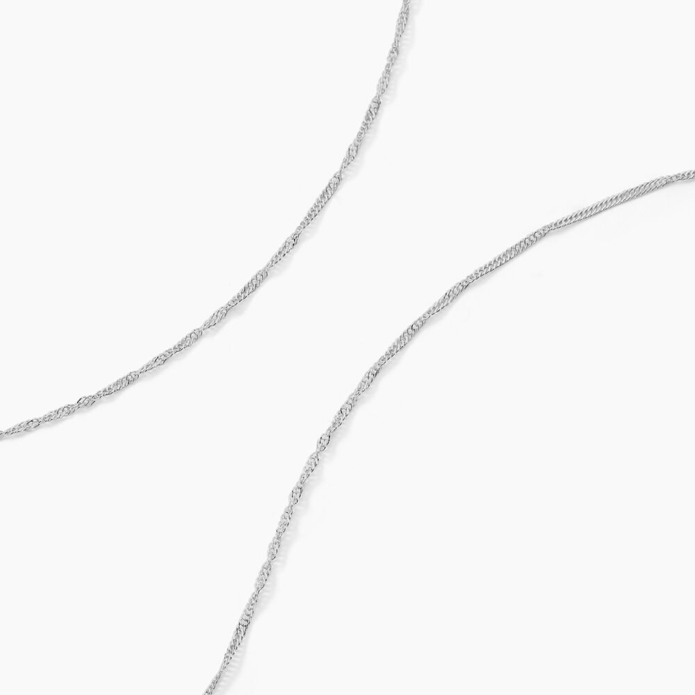 Chaîne Imanie Maille Singapour Or Blanc - Chaines Femme | Marc Orian