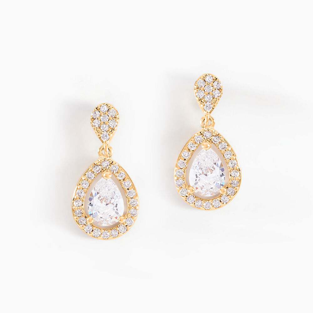 Boucles D'oreilles Pendantes Brigita Plaqu&eacute; Or Jaune Oxyde - Pendantes Femme | Marc Orian