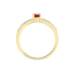 Bague Carlton Or Jaune Rubis Diamant - Bagues vintage Femme | Marc Orian