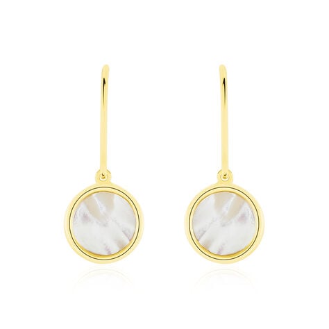 Boucles D'oreilles Pendantes Joana Or Jaune Nacre - Pendantes Femme | Marc Orian