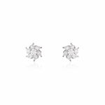 Boucles D'oreilles Puces Ulyssia Argent Blanc Oxyde De Zirconium - Puces Femme | Marc Orian
