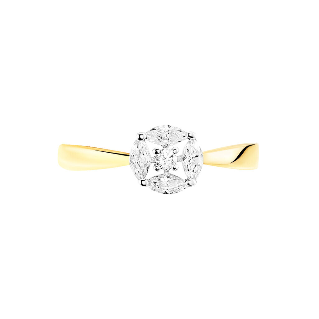 Bague Solitaire Maurena Or Jaune Oxyde De Zirconium - Bagues Solitaire Femme | Marc Orian