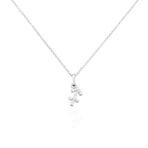 Collier Astra Argent Blanc Oxyde De Zirconium - Colliers avec pierres Femme | Marc Orian