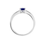 Bague Solitaire Or Blanc Bilel Saphir Et Diamants - Solitaires Femme | Marc Orian