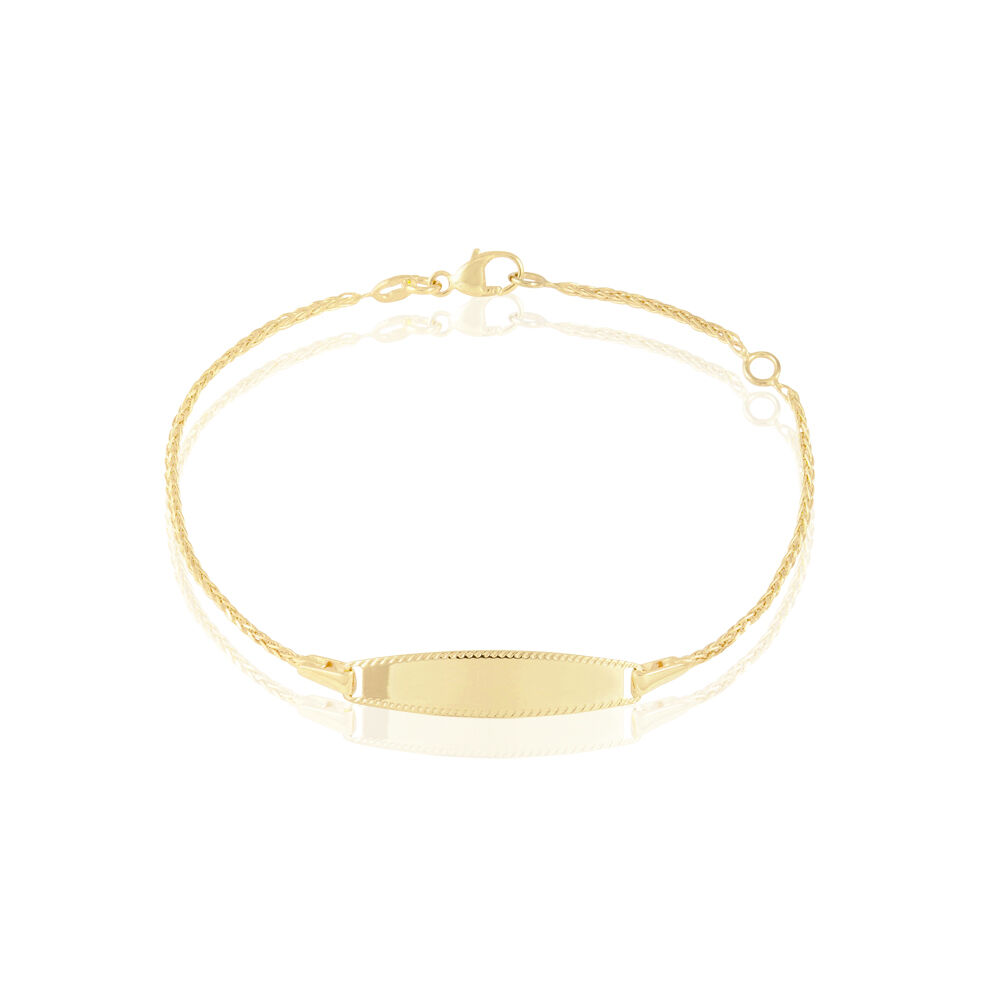 Bracelet Identité Euriel Maille Palmier Or Jaune - Gourmettes Enfant | Marc Orian