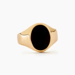 Chevali&egrave;re Filipp Ovale Or Jaune Onyx - Chevali&egrave;res Homme | Marc Orian