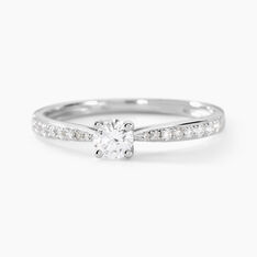 Bague Solitaire Laetitia Or Blanc Diamant - Bagues Solitaire Femme | Marc Orian
