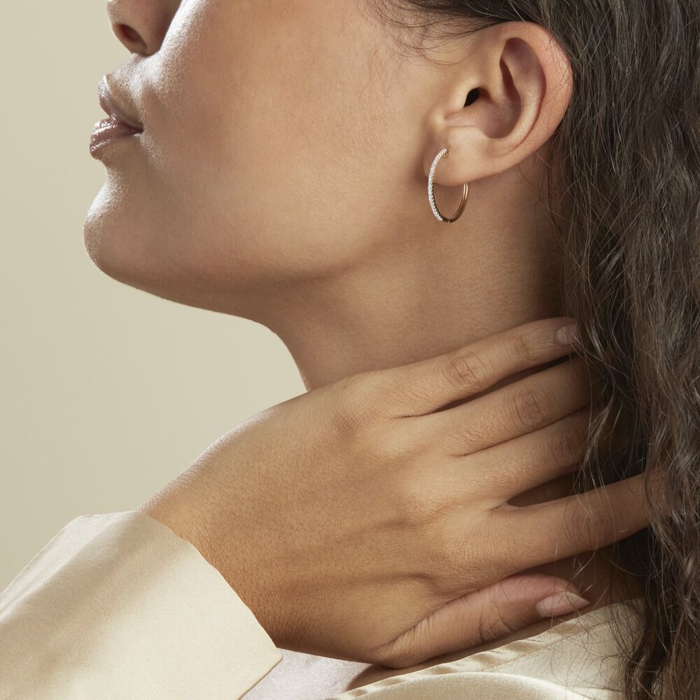 Creoles Or Jaune Aryanna Diamants -  Femme | Marc Orian