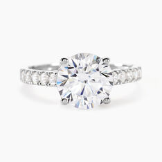 Bague Solitaire Terese Or Blanc Oxyde De Zirconium - Bagues Solitaire Femme | Marc Orian
