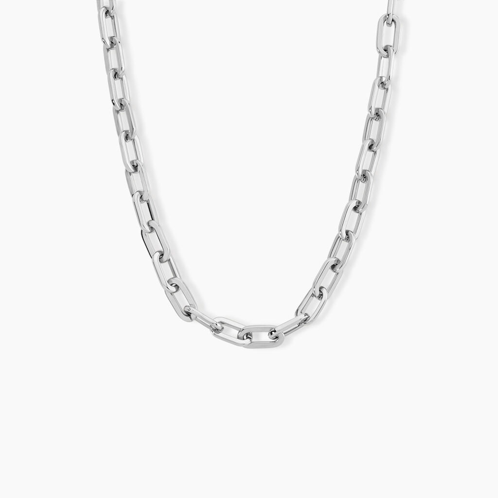 Collier Timoteo Acier Blanc - Colliers fantaisie Homme | Marc Orian