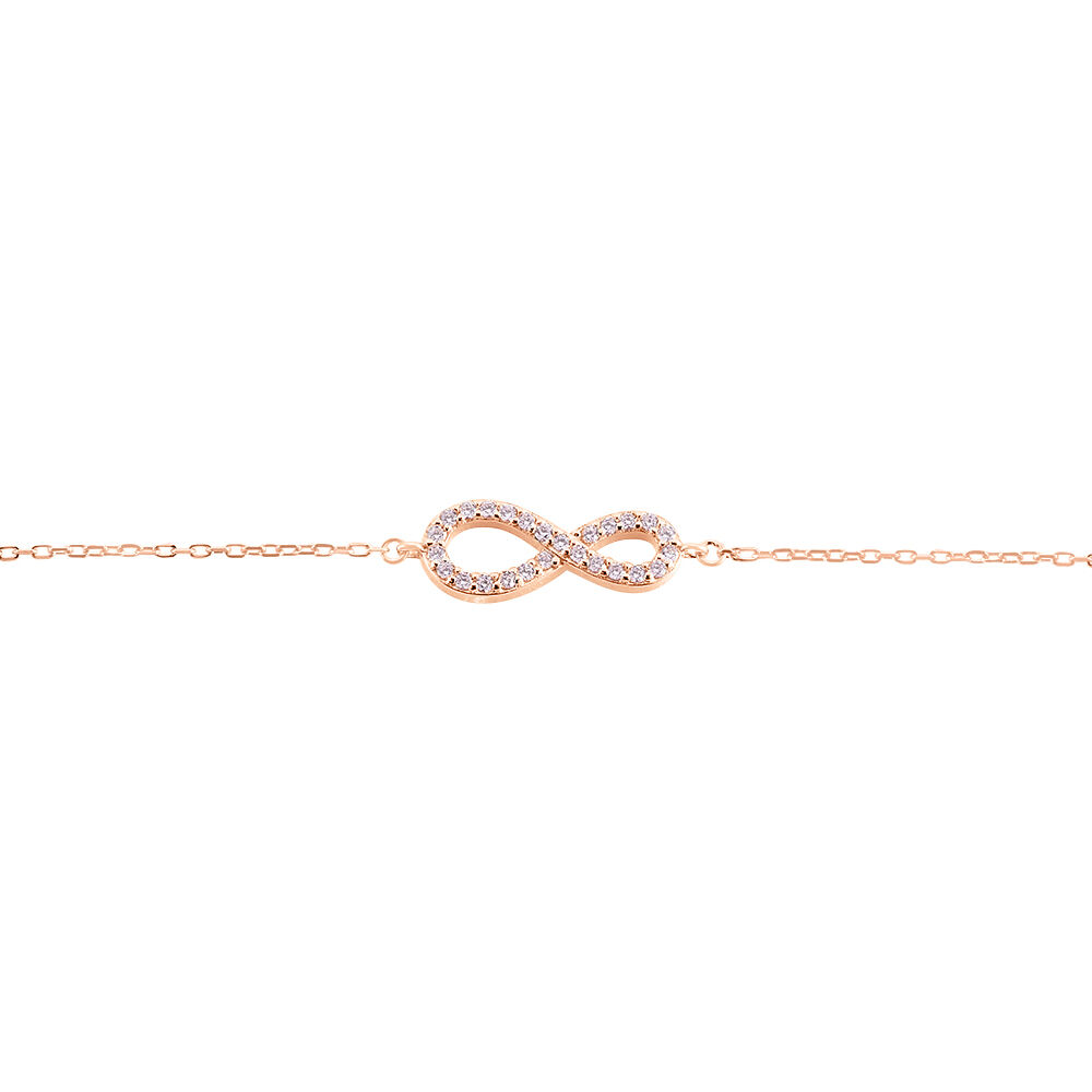 Bracelet Amita Argent Rose Oxyde De Zirconium - Bracelets chaînes Femme | Marc Orian