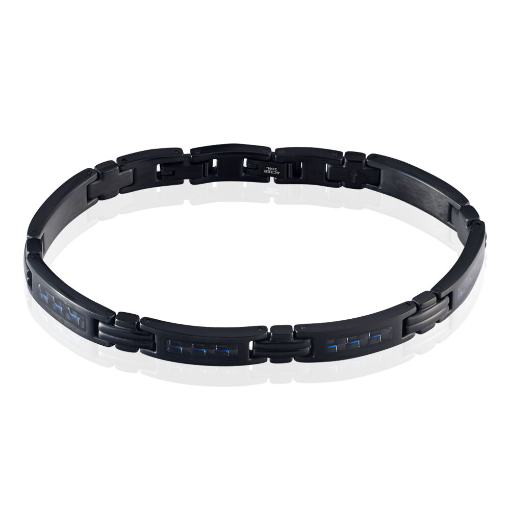 Bracelet Phebus Him Felipe Acier Noir - Bracelets cha&icirc;nes Homme | Marc Orian