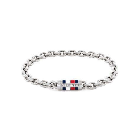 Bracelet Tommy Hilfiger Bruce Chain Acier Blanc - Bracelets cha&icirc;nes Homme | Marc Orian