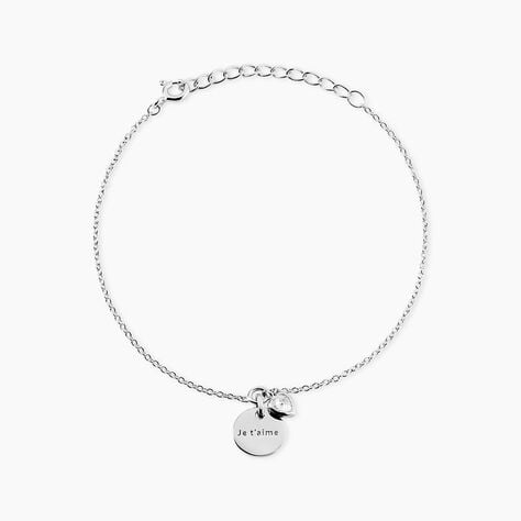 Bracelet Nikoline Argent Blanc Oxyde De Zirconium - Bracelets Medailles Femme | Marc Orian