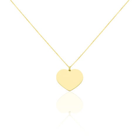 Collier Coeur Gravable Or Jaune - Bijoux personnalis&eacute;s Femme | Marc Orian