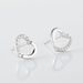 Boucles D'oreilles Puces Argent Blanc Saverio Oxydes De Zirconium - Puces Femme | Marc Orian