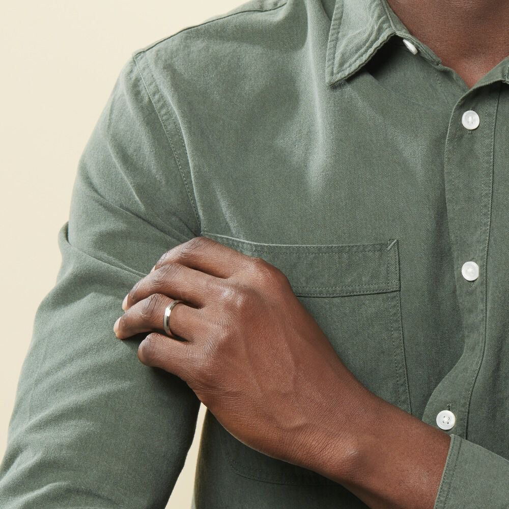 Alliance Hevan Demi Jonc Palladium Blanc - Alliances personnalisées Homme | Marc Orian