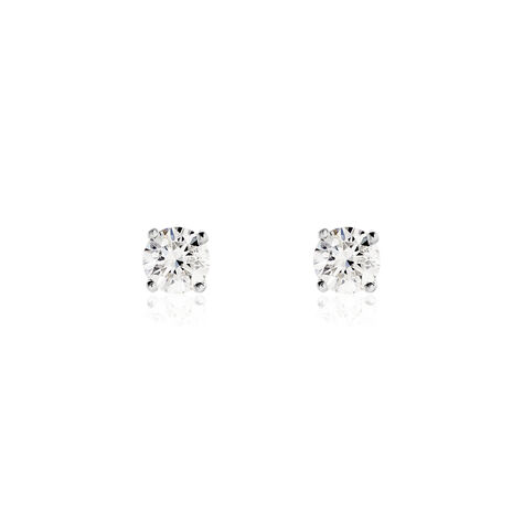 Boucles D'oreilles Puces Victoria Platine Blanc Diamant - Boucles d'oreilles pierres précieuses Famille | Marc Orian