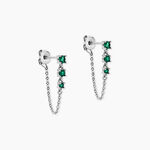 Bijoux D'Oreilles Emiko Argent Blanc Oxyde De Zirconium - Piercings d'oreilles Femme | Marc Orian