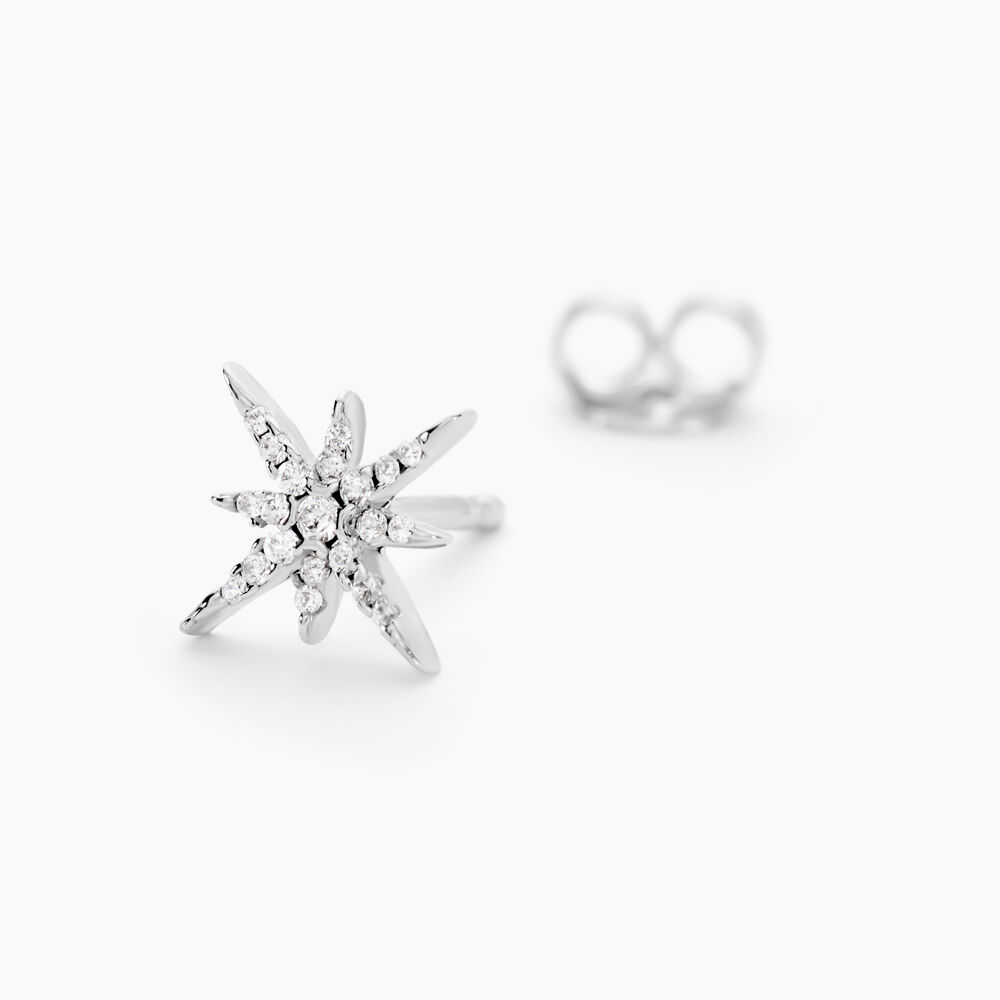 Boucles D'oreilles Puces Lysianne Argent Blanc Oxyde De Zirconium - Puces Femme | Marc Orian