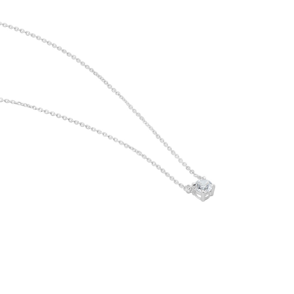 Collier Ponama Or Blanc Oxyde De Zirconium - Colliers avec pierres Femme | Marc Orian