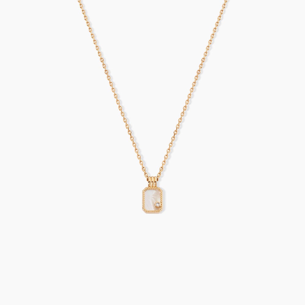 Collier Astria Plaqu&eacute; Or Jaune Nacre - Colliers avec pierres Femme | Marc Orian