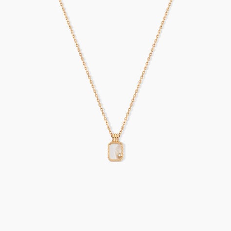 Collier Astria Plaqu&eacute; Or Jaune Nacre - Colliers avec pierres Femme | Marc Orian