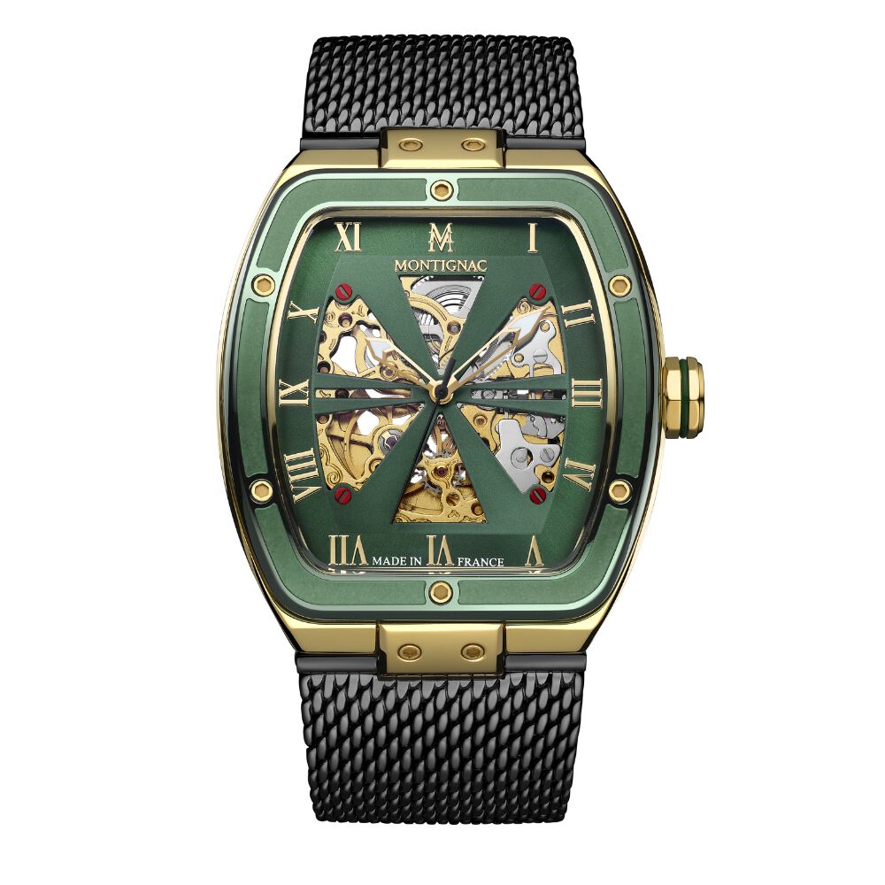 Montre Montignac Tonneau Automatique Vert - Montres automatiques Homme | Marc Orian