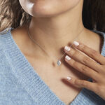 Collier Lydia Or Blanc Topaze Oxyde Oxyde - Colliers avec pierres Femme | Marc Orian