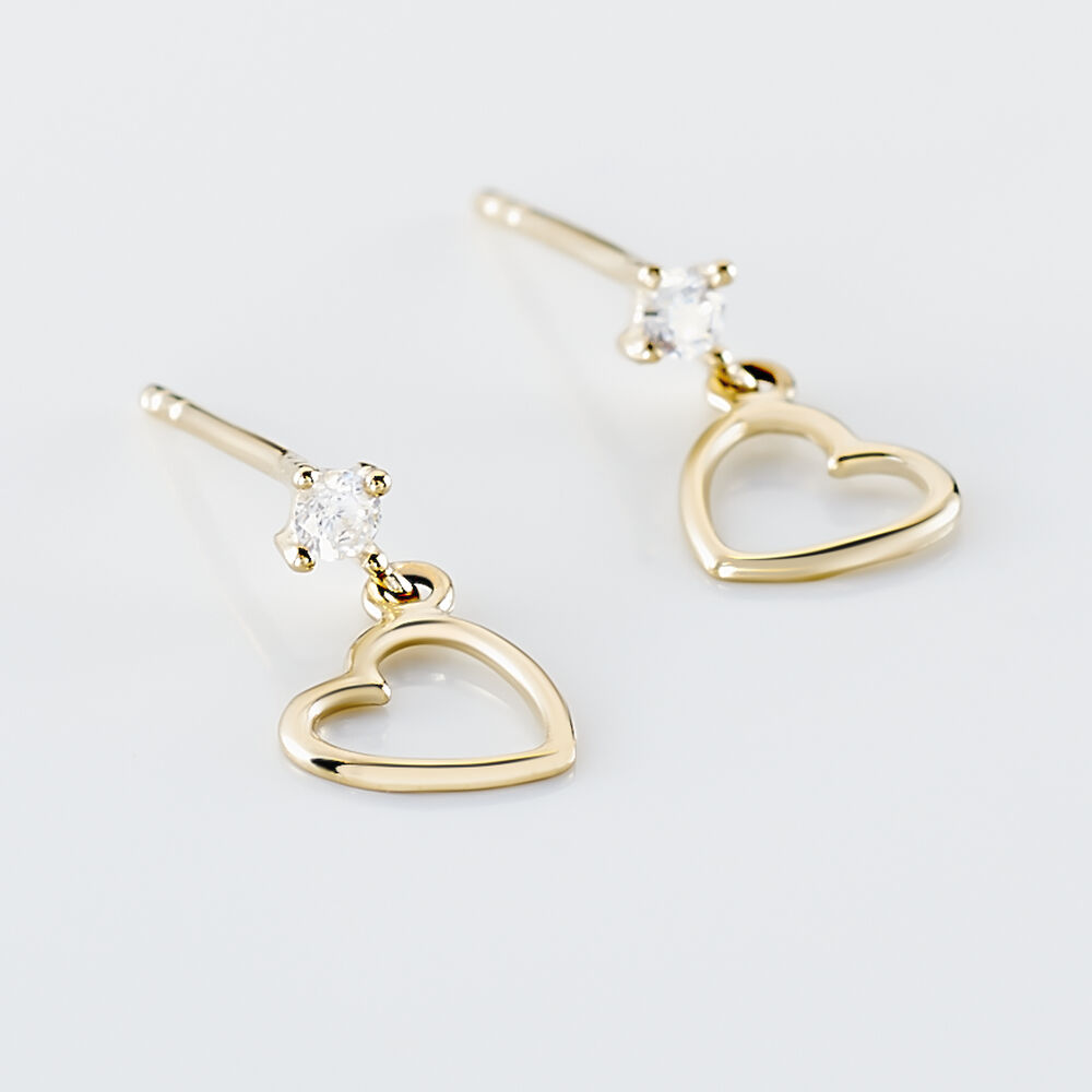 Boucles D'oreilles Pendantes Daria Cœur Or Jaune - Pendantes Femme | Marc Orian
