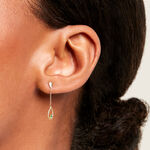 Boucles D'Oreilles Pendantes Emeria Or Jaune Emeraude - Pendantes Femme | Marc Orian
