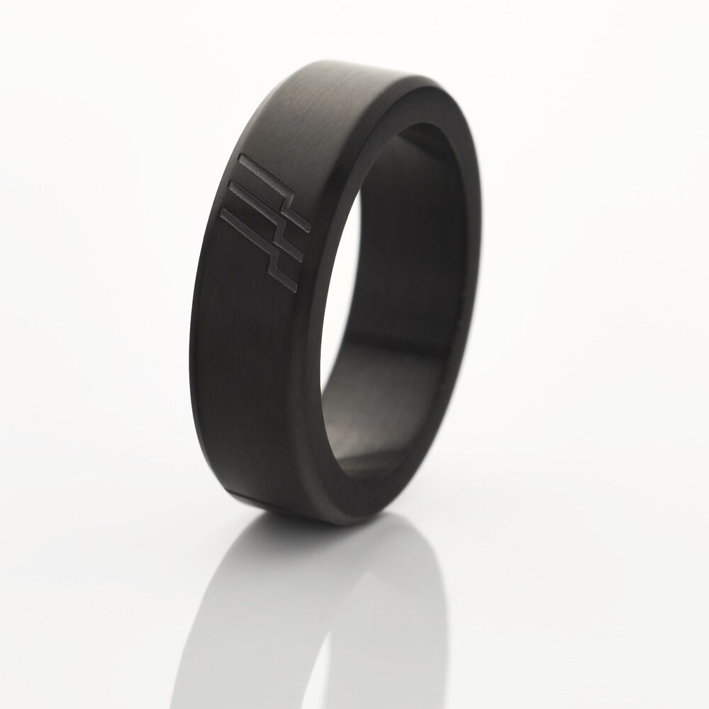 Bague Andrei Acier Noir - Bijoux fantaisie Homme | Marc Orian