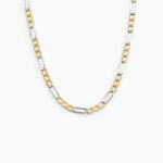 Cha&icirc;ne Cameo Maille Alternee 1/3 Or Bicolore - Chaines Homme | Marc Orian