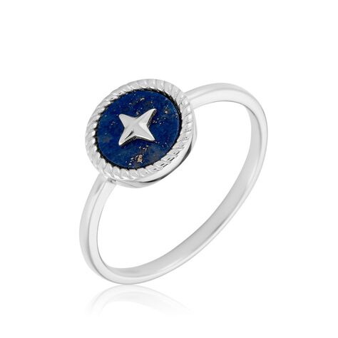 Bague Izarra Argent Blanc Lapis Lazuli - Bagues de promesse Femme | Marc Orian