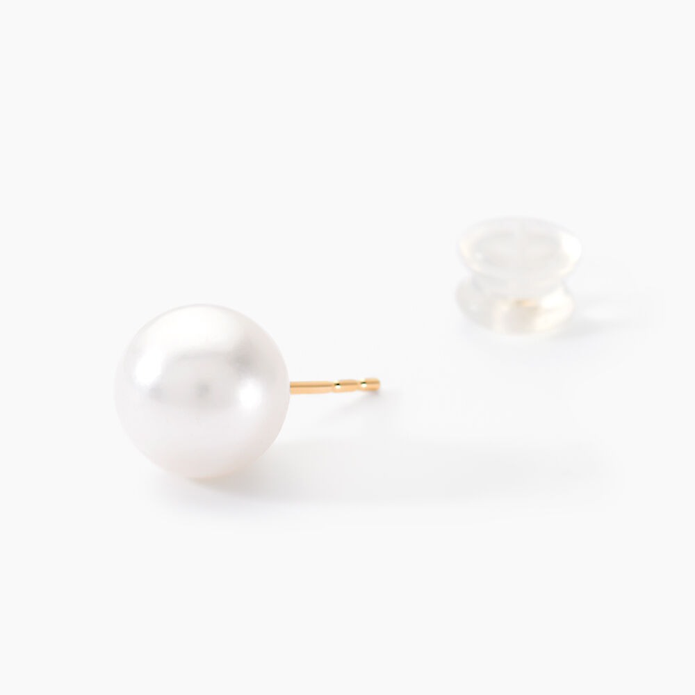 Boucles D'oreilles Puces Suki Or Jaune Perle De Culture - Boucles d'oreilles mariage Femme | Marc Orian