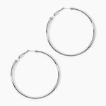 Cr&eacute;oles Carmeline Acier Blanc - Grosses cr&eacute;oles Femme | Marc Orian