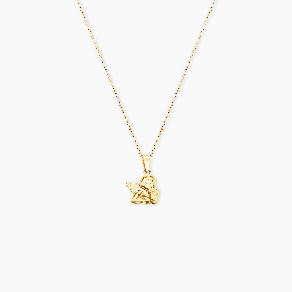 Pendentif Ange Penseur Or Jaune - Pendentifs Enfant | Marc Orian