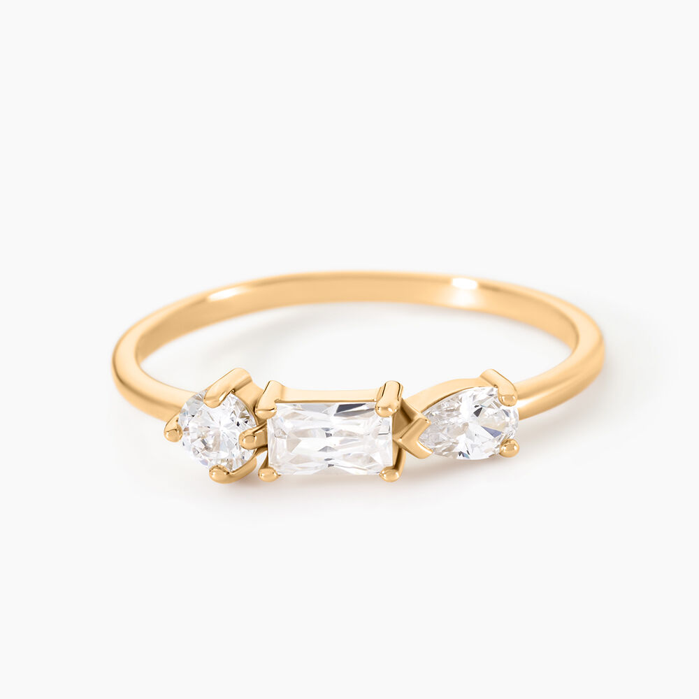 Bague  Scintillante Plaque Or Jaune Oxyde De Zirconium - Bijoux fantaisie Femme | Marc Orian