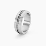 Bague Sam Acier Blanc - Bijoux fantaisie Homme | Marc Orian