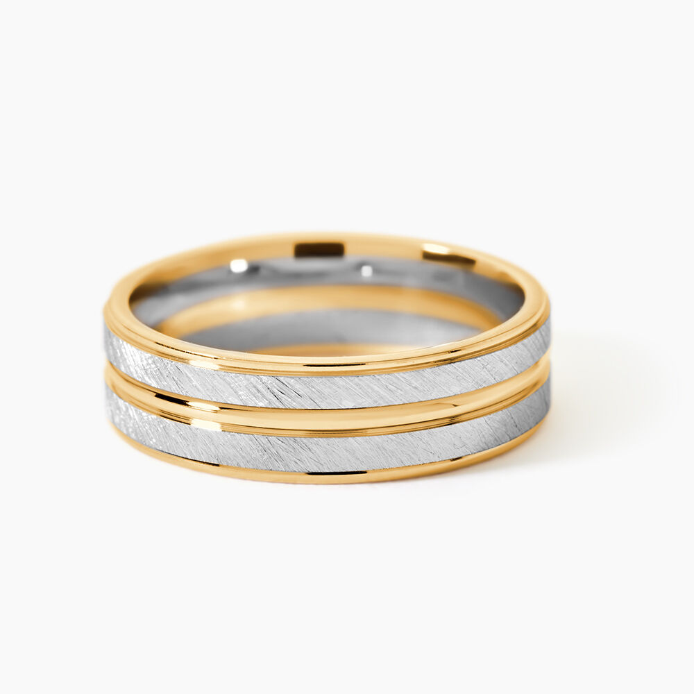 Alliance Givree Ruban Plat Or Bicolore - Alliances duo Unisex | Marc Orian